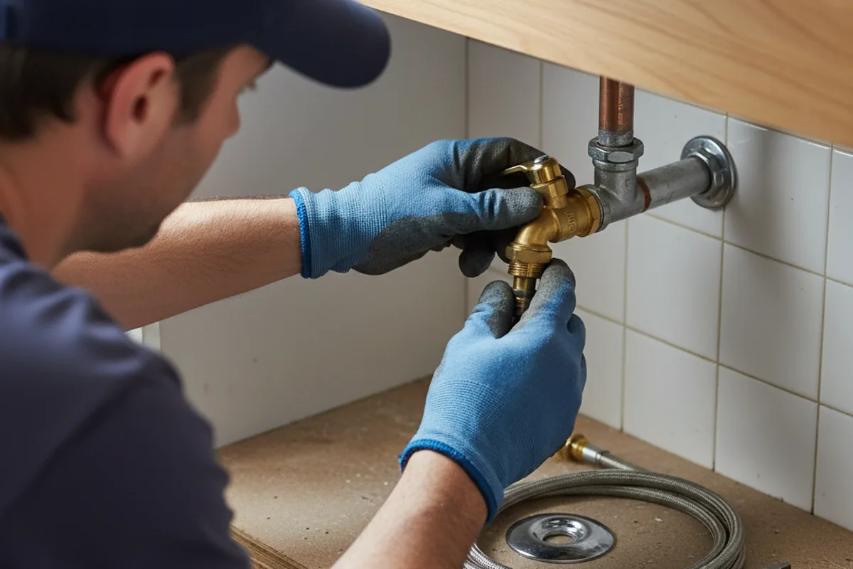 Shutoff valve and fitting work during Emergency Plumbing in New Windsor